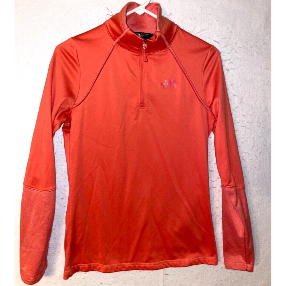 The North Face Long Sleeve Pullover 1/4 Zip Pink Activewear Womens Sz S Fleece